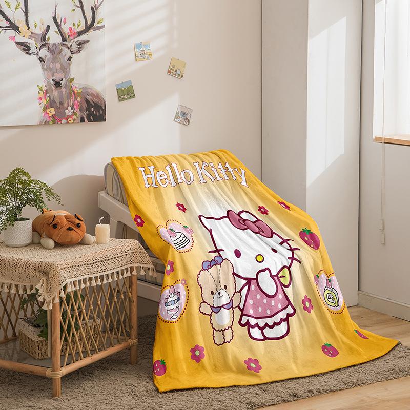 Cartoon Kt Kat Doppelseitige Flanell 3D Digitaldruck Decke Decke