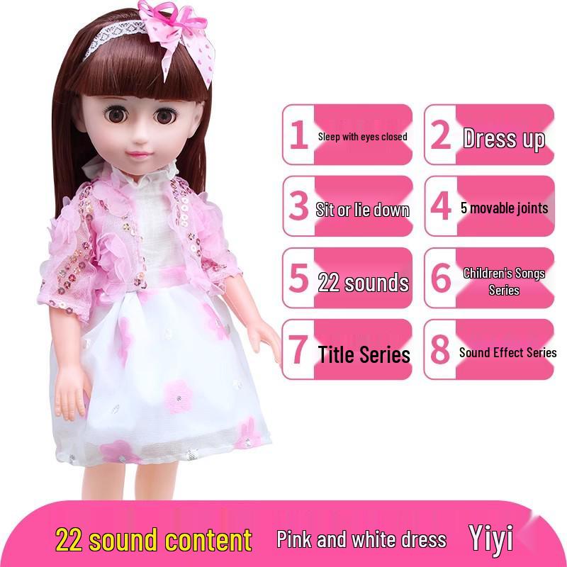 Conjunto de Boneca Inteligente Interativa com Roupas Trocáveis - Brinquedo de Princesa para Meninas, Presente de Aniversário Perfeito