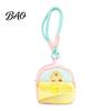 Macaron Color Headphone Case Small Coin Purse, Style Mini Backpack Pendant with Lanyard, Lightweight Durable Fabric Purse Pouch Double Zippered