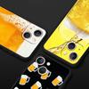 Alkohol Sommer Blase Für iPhone 11 12 13 15 14 Pro Max Handyhülle X XR XS 7 8 Plus SE 2020 Luxus Schwarz Silikon Hülle Funda