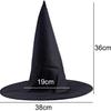 Black Oxford Cloth Wizard Witch Halloween Costume Hat