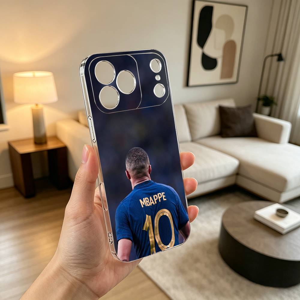 F-Football Star MbappeS-S Phone Case For iPhone 17 16 15 14 13 12 11 Mini Pro Max Plus Transparent Cover