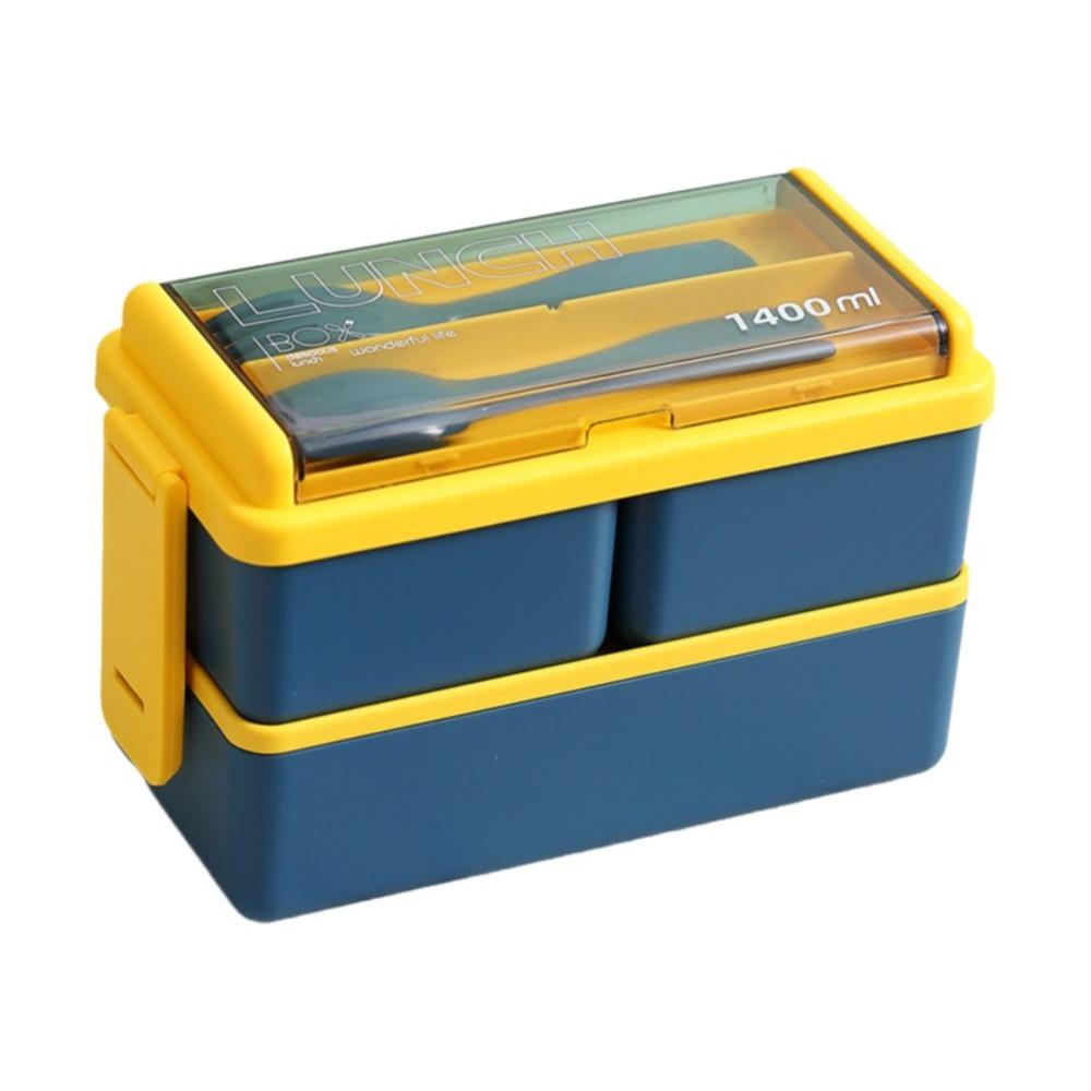 700/1400ml Capacity Portable Lunch Box Leakproof Design Dinnerware Set Camping Use