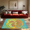 Colorful Abstract Area Rug Modern Geometric Carpet Living Room Decor Non Slip Floor Mat Home Decor Indoor Outdoor Accent Rug