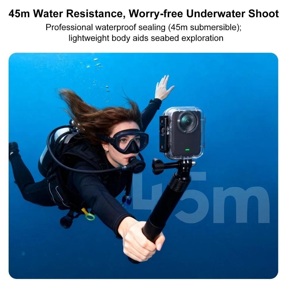 45M/144FT Invisible Diving Case Hard Housing Cover for DJI Osmo 360 Action Camera Accessories
