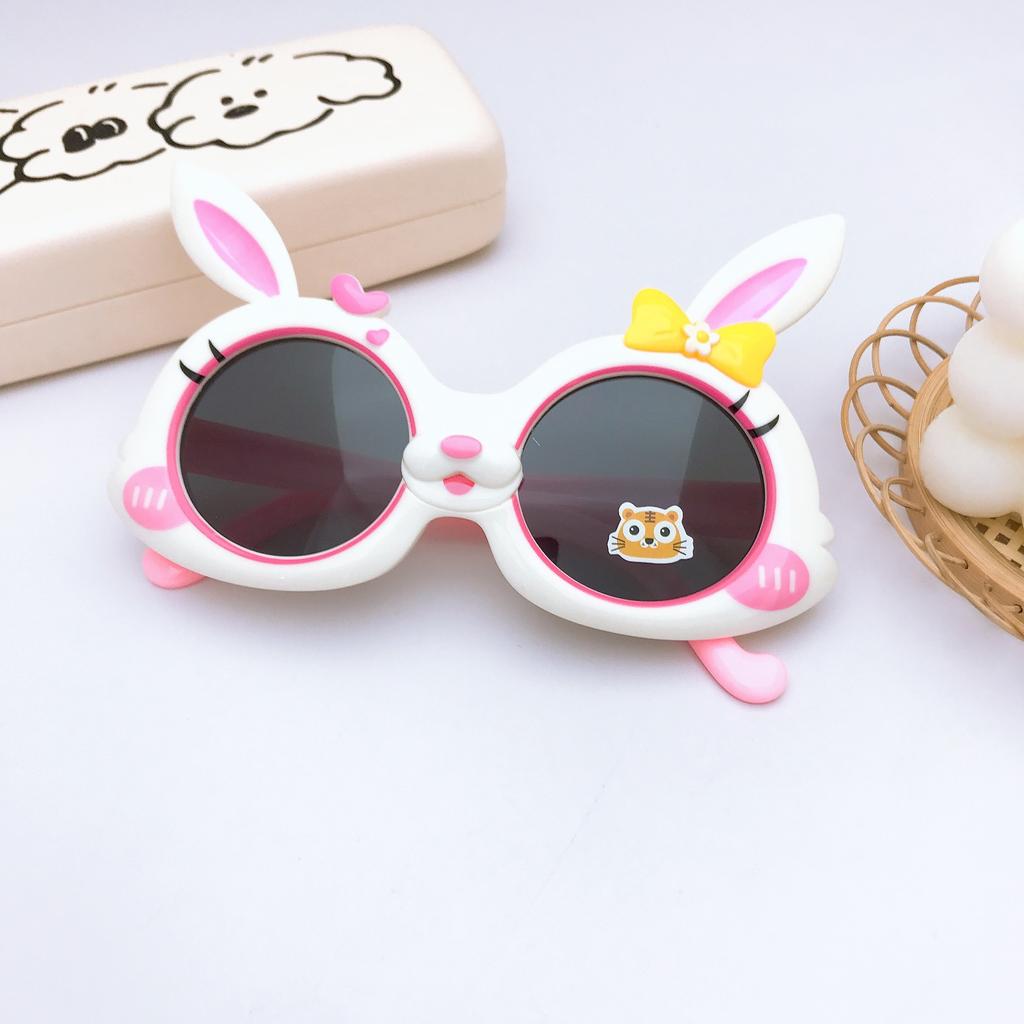 Big-Eared Rabbit Children'S Glasses Silicone Polarized Sunglasses Soft Frame Girl Princess Cute Boy Sunshade Glasses