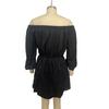 Women Dress Off Shoulder Ruffles Summer Solid Color Strapless Mini Dress for Daily Wear