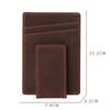 Money Clip Leather Wallet for Men Slim Front Pocket RFID Blocking