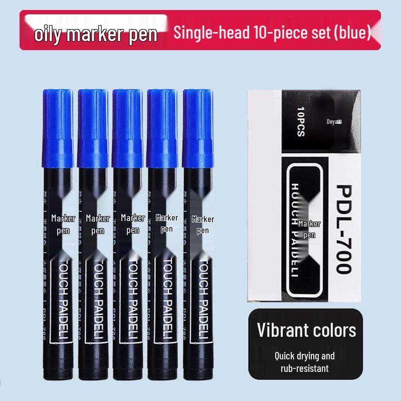 Oil-Based Large Point Marker Pen - Black, Red, Blue for Logistics