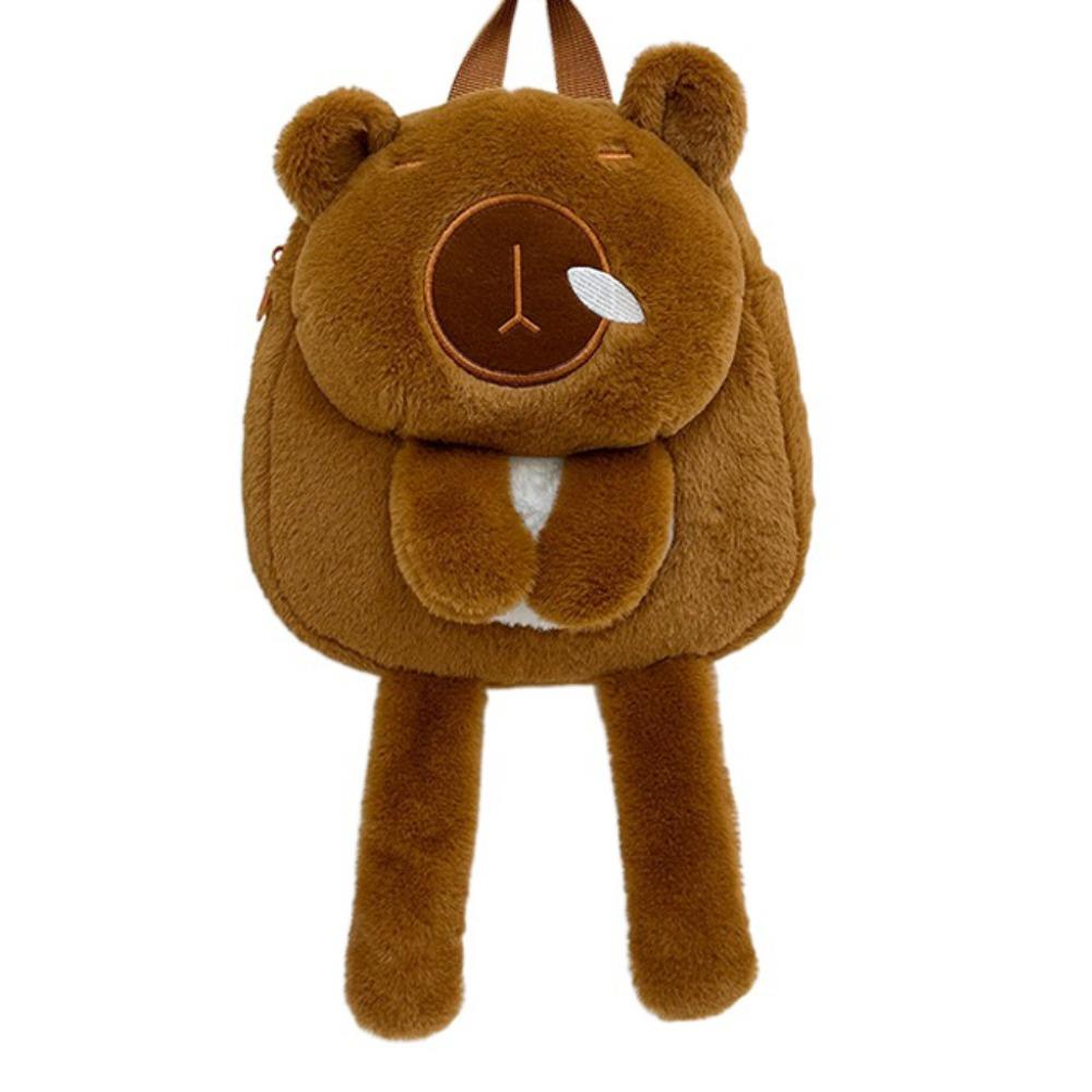 Animal Capybara Plush Bag Long Leg Cute Shoulder Bag Kawaii Capybara Plush Backpack  Couple