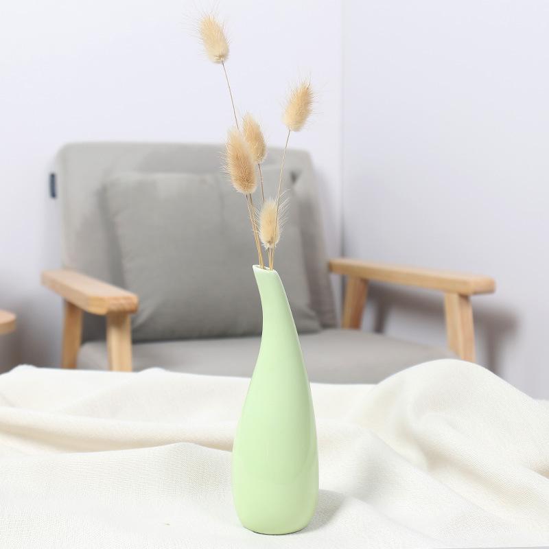 Kiln Ceramic Vase Simple and Fashionable Home Decoration Vase Living Room Dining Table Top Vase Small Flower Utensils