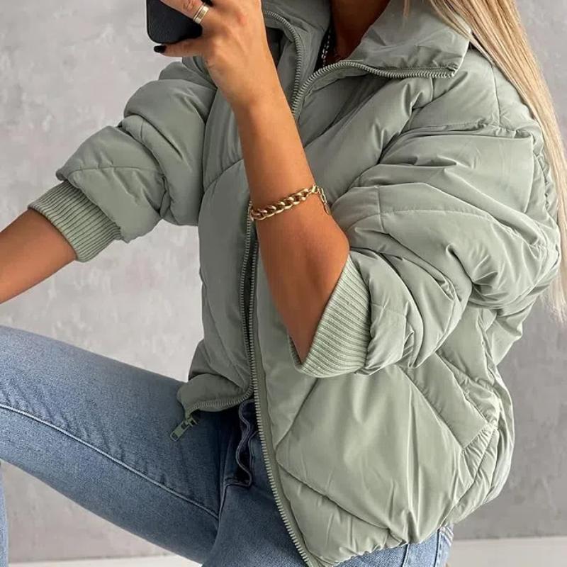 Women's Quilted Puffer Vest Sleeveless Lightweight Zip Up Jacket Winter Warm Coat Outerwear Short Puffer Jacket with High Collar