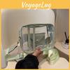 Stylish Transparent Casual Shoulder Bag With Wide Strap For Trendy Women In Black White Green Yellow And Pink