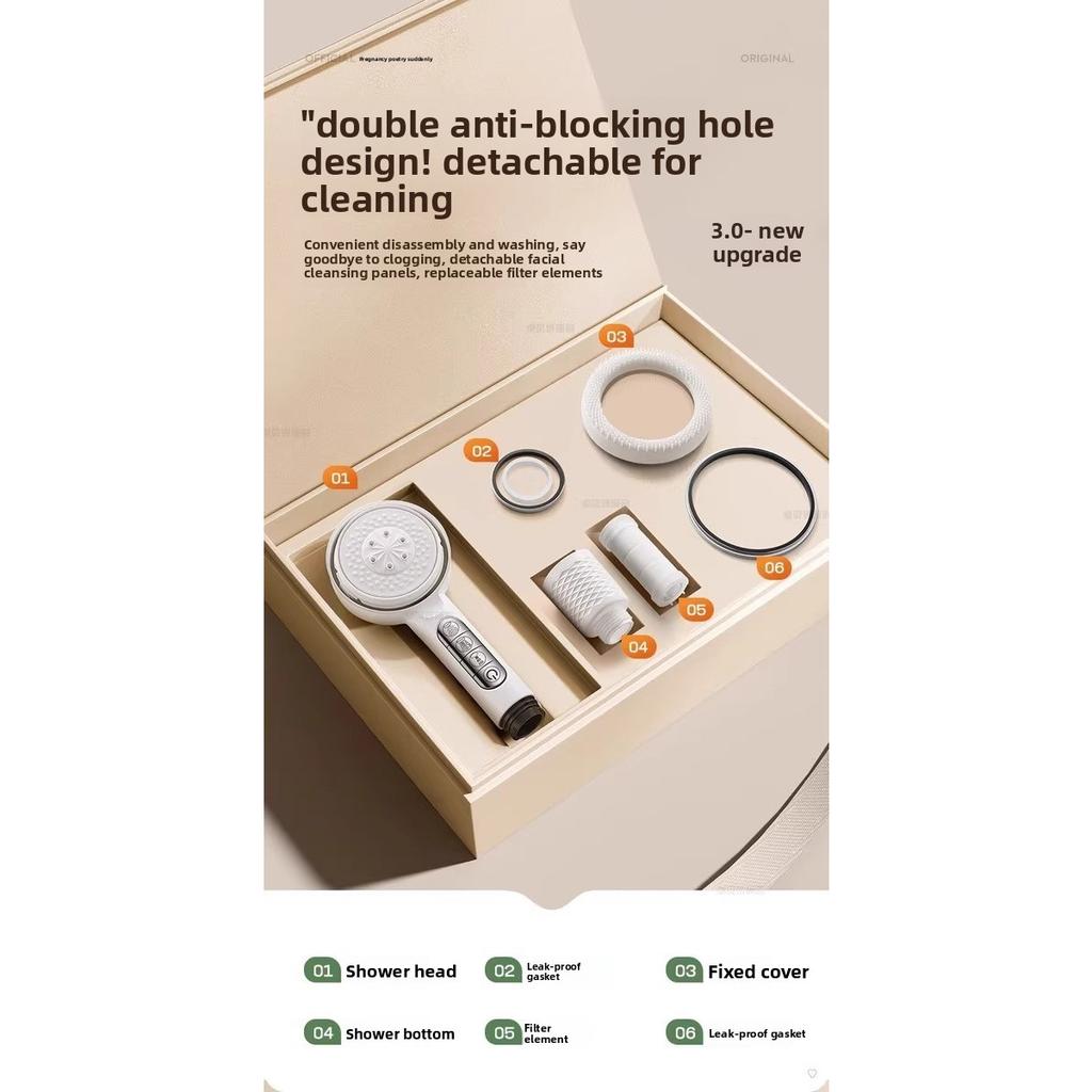 Handduschhuvud med högt tryck, Ultrastarkt sprutflöde, Lätt att installera, Badrumstillbehör | Praktisk badrumsprodukt Duschhuvud