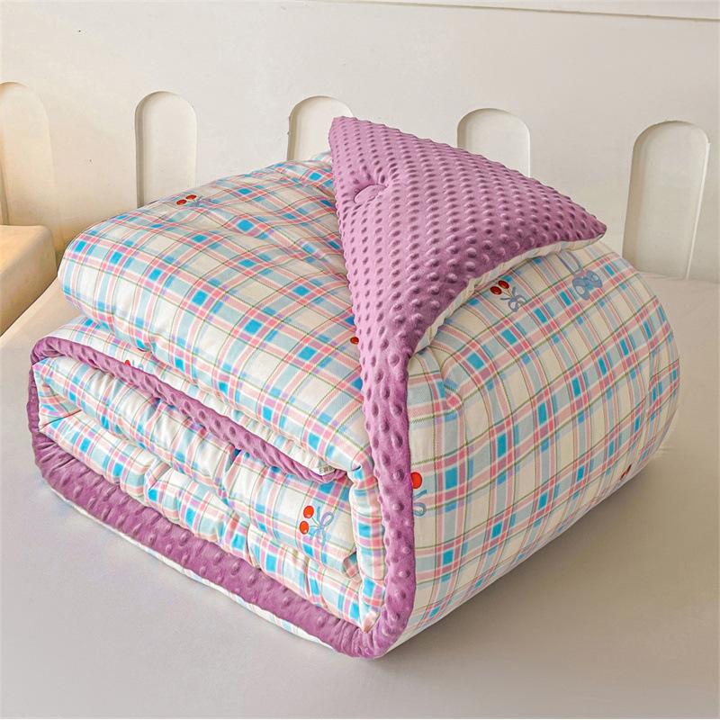 

2025 A-класс Всехлопковое Печатное Бархатное Одеяло Дуду: Теплое соевое ядро для зимы, весны и осени 150x200cm 4 lbs