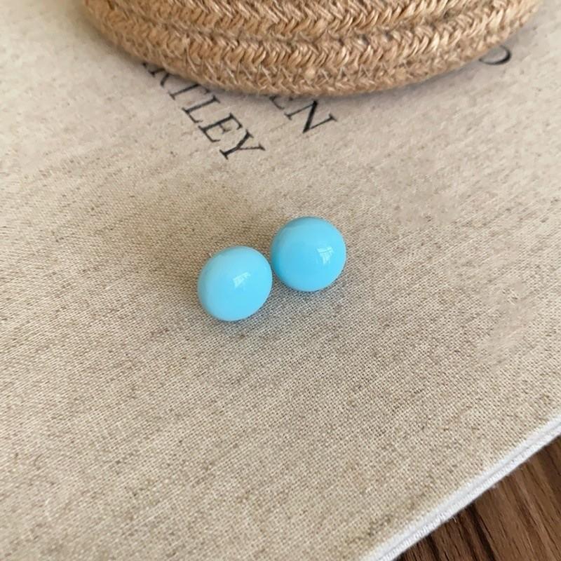 Pinkdudu Dopamine Candy Colorful Bun Bean Stud Earrings for Women Cute Round Multicolored Happy Style Drops PD2515