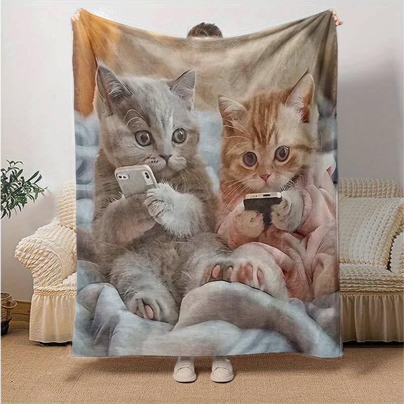 1pc Moonlit Owl Moon Blanket Cozy Home Decor, Sofa Throw, Outdoor Blanket .W079