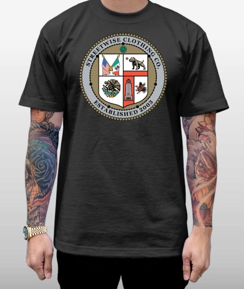 Streetwise L.A. seal 2.0 Graphic T-Shirt Black M-L-XL-2XL-3XL wbr/ -4XL-5XL Unisex T-Shirt L