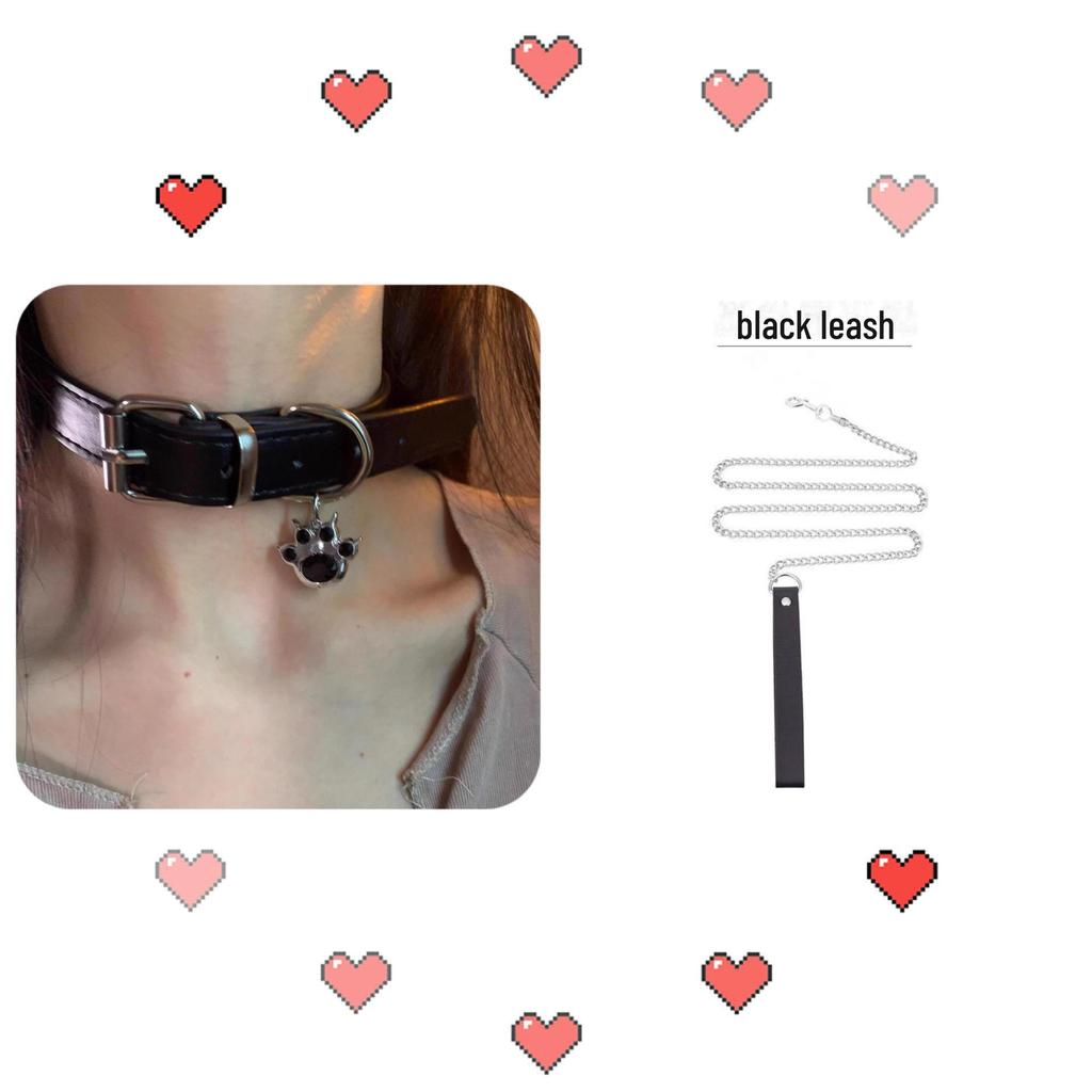 Y2K Cat Claw Pendant Choker: Trendy Leather Necklace for Hot Girls