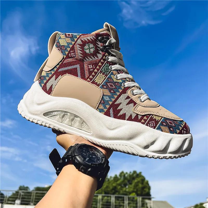 2025 New Classic High Top Men's Shoes Thick soled Height increasing Casual Shoes for Youth Comfortable Soft soled Sports Shoes