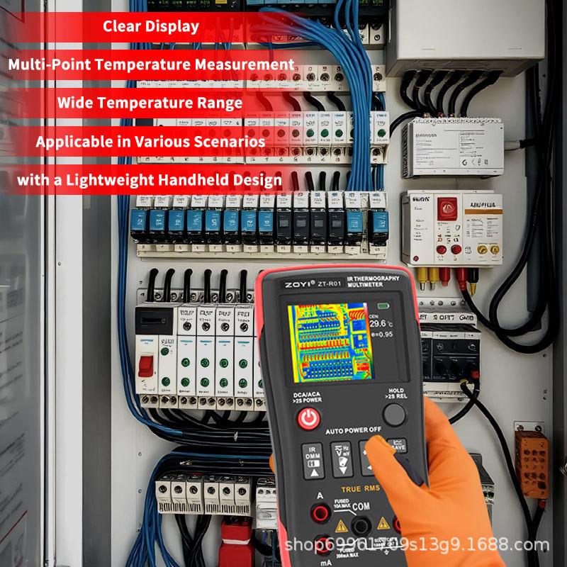 ZT-R01 High-Precision Thermal Imager Multimeter 2-In-1 Multi-Function Floor Heating Detection High-Definition Thermometer