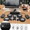 Folding Electric Drum Set Silicone Practice Drums Pad Kit Portable Music Drums