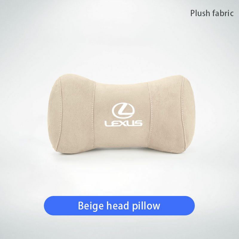 Car Seat Suede Memory Cotton Neck Pillow Headrest For Lexus GS IS LS500h ES260 ES300h RX350h NX260 UX260 LM LC RZ450e TX CT200h