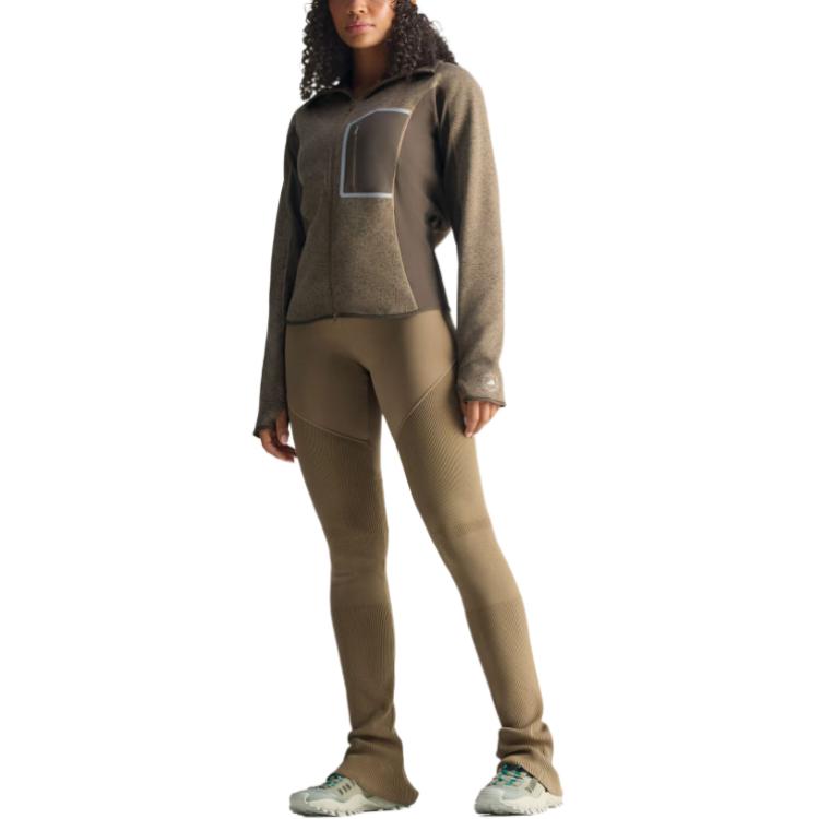 Adidas Stella McCartney FW25 Running Full-Zip Midlayer Warm Sports Casual High Neck Jacket Women Jackets JM6049