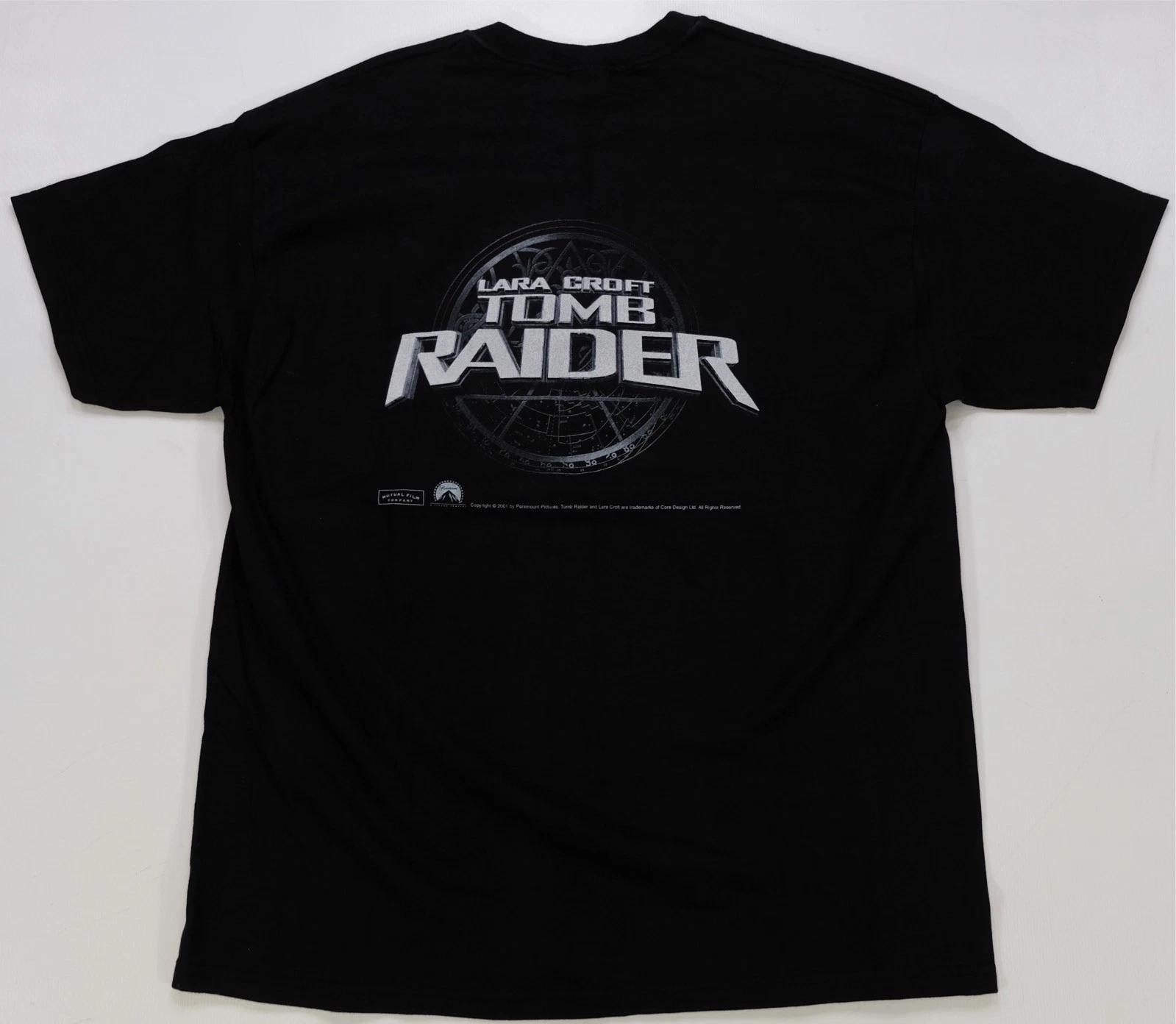 Rare VTG Lara Croft: Tomb Raider 2001 Film Promo T Shirt 2000s Ericsson Black XL 4XL