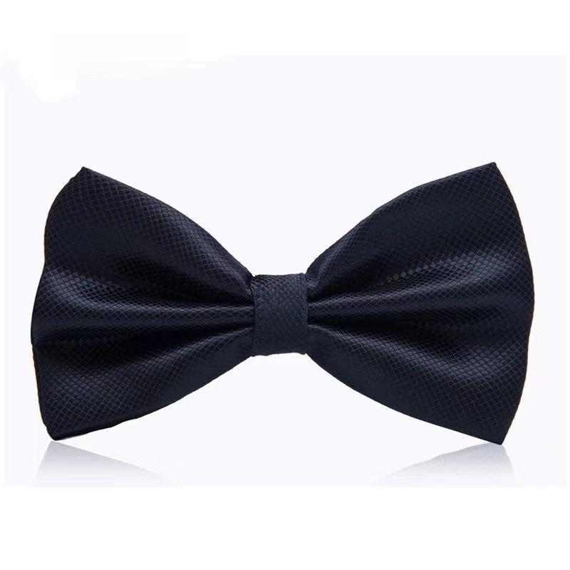

Классический мужской галстук-бабочка для свадебного наряда, аксессуар для формальной рубашки для женихов и свидетелей тёмно-синий