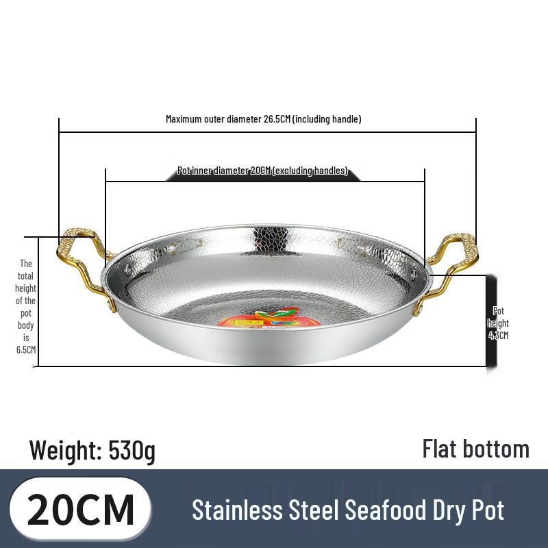 Zhishi Stainless Steel Flat-Bottom Pot