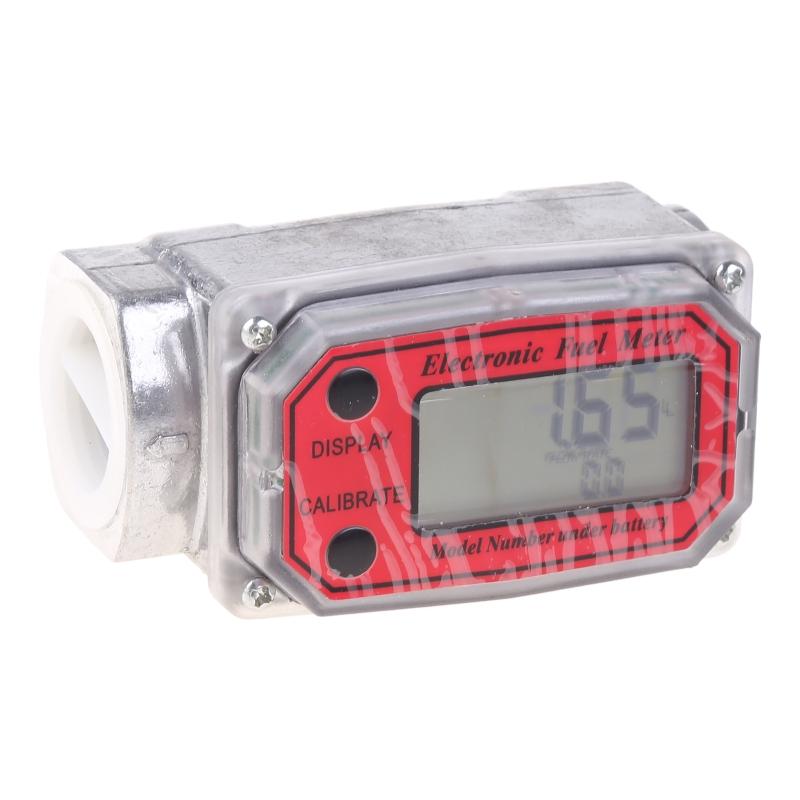 Digital for Turbine Flow Meter LCD Display Gas Oil Fuel Flowmeter Pump Flow Meter Fuel Flow Meter for Measure Gasoline