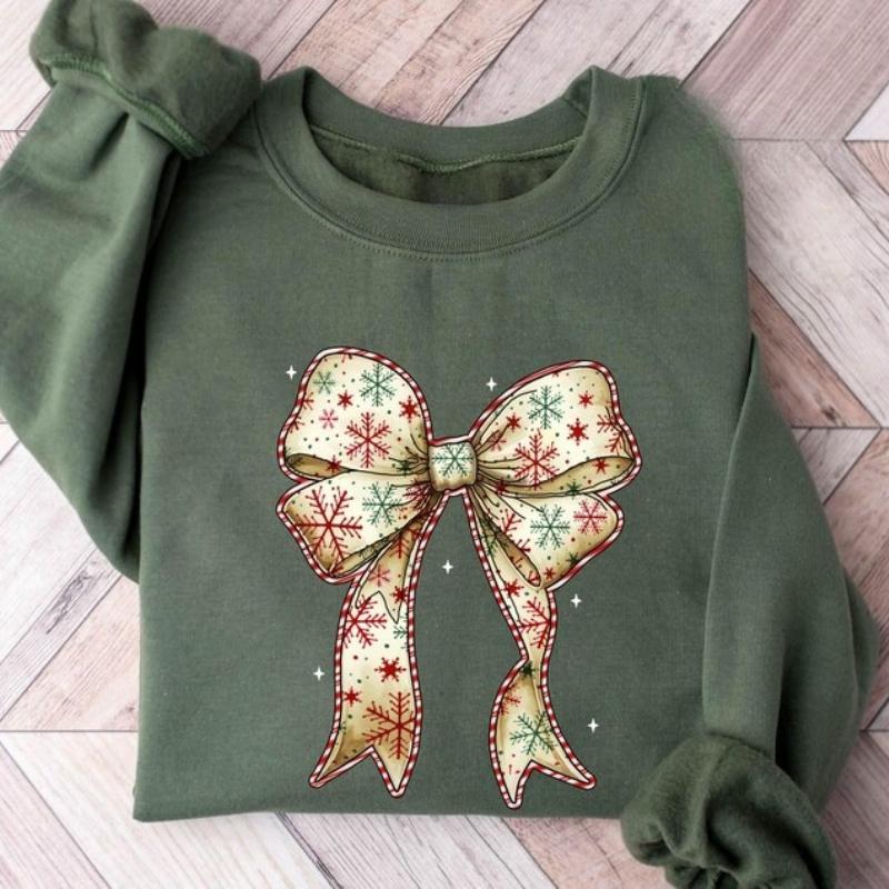 Christmas Coquette Bow Sweatshirt Merry Christmas Hoodie Tis The Season Hoodie Cozy Women Apparel Xmas Party Women Winter Outfit