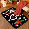 VIKAMA Christmas Imitation Cashmere Carpet Soft Non-Slip Bathroom Kitchen Floor Mat Cute Outdoor Indoor Door Mat Home Decor