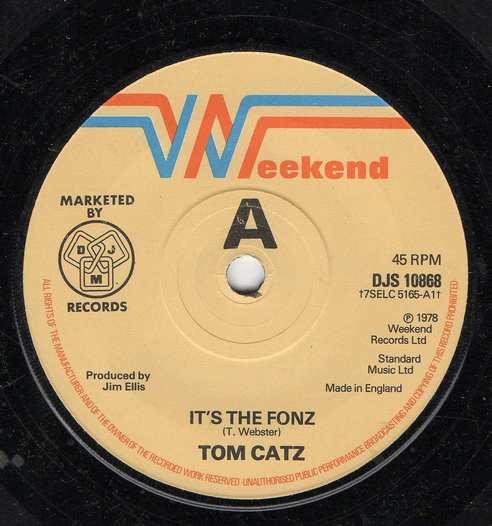 

7inch Record TOM CATZ - It s The Fonz DJS10868 London Weekend 1978 UK Pop Used