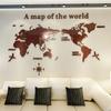 New World Map Wall 3D Acrylic Wall Stickers Three-dimensional Stickers Bedroom Background Wall Decoration Stickers Office Decor