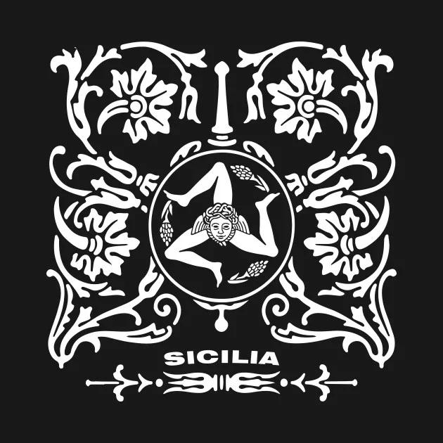 Sicilia Trinacria Sicilia Sicily Love Trinacria Logo TShirt 100 Cotton ONeck Short Sleeve Summer Casual Mens Tshirt S
