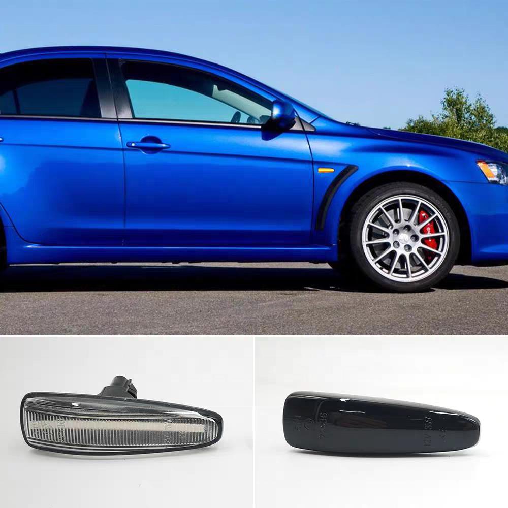 Super LED Dynamic Sequential Side Marker Turn Signal Lights for Mitsubishi Lancer Evolution X Triton 5W Blinker Indicator New