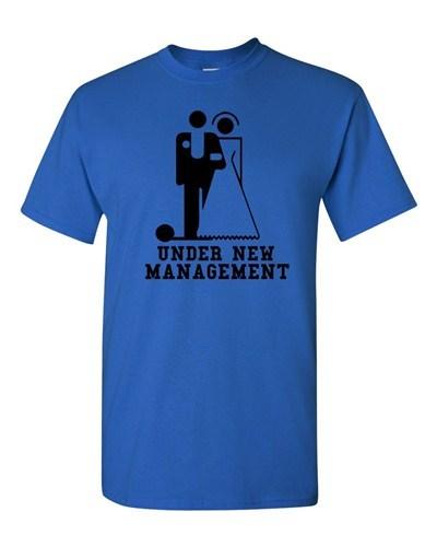 Adult Under Management Wedding Marriage Chain Funny Humor Parody T-Shirt Tee Unisex T-Shirt XXXXL