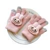 New Children's Gloves Cute Finger Gloves Korean Version Cartoon Autumn and Winter Thickened Five Finger Warm Baby Gloves