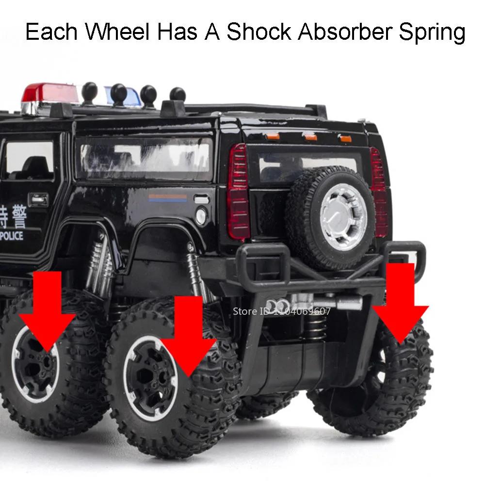 1:32 Sabertooth Polizeiauto Modell Spielzeug Legierung Druckguss Geländefahrzeuge Sound Licht Türen Geöffnet Stoßdämpfung Für Kinder Geschenke