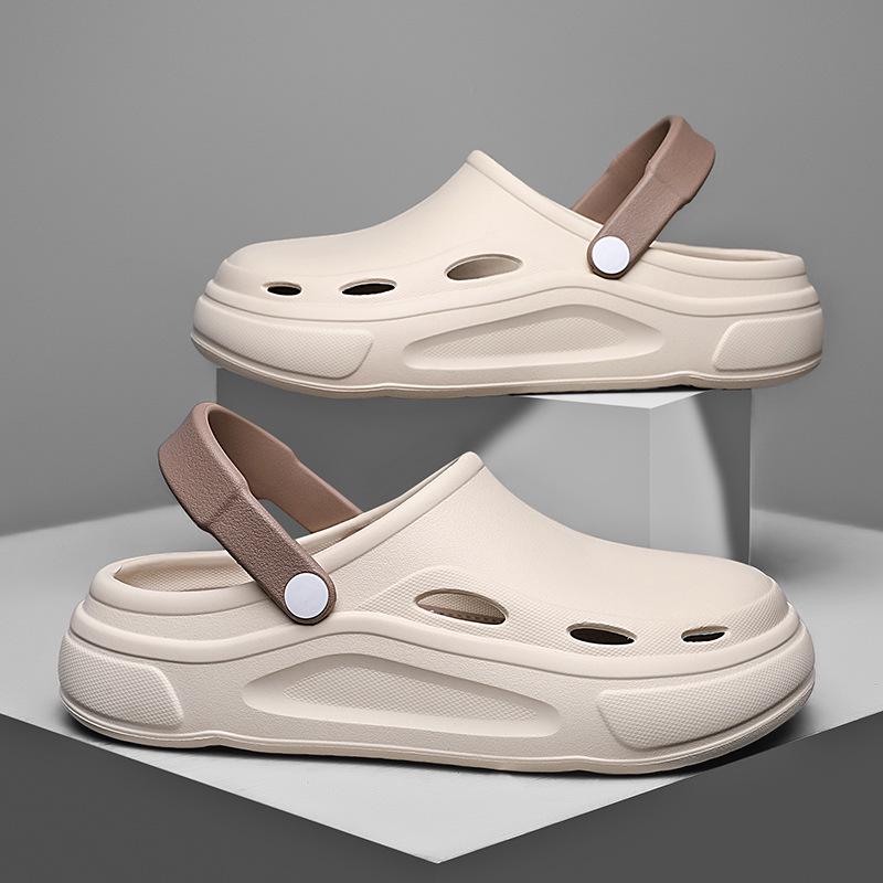 Damen Sommer Outdoor EVA Strandsandalen - Rutschfeste Net Red Baotou Halbpaket-Slipper.