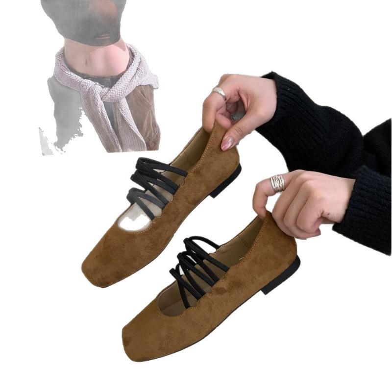 French Flat-soled Retro Brown Mary Jane Evening Shoes Single Shoes Women's Shoes 2025 Autumn Soft-soled Black Commuter Shoes