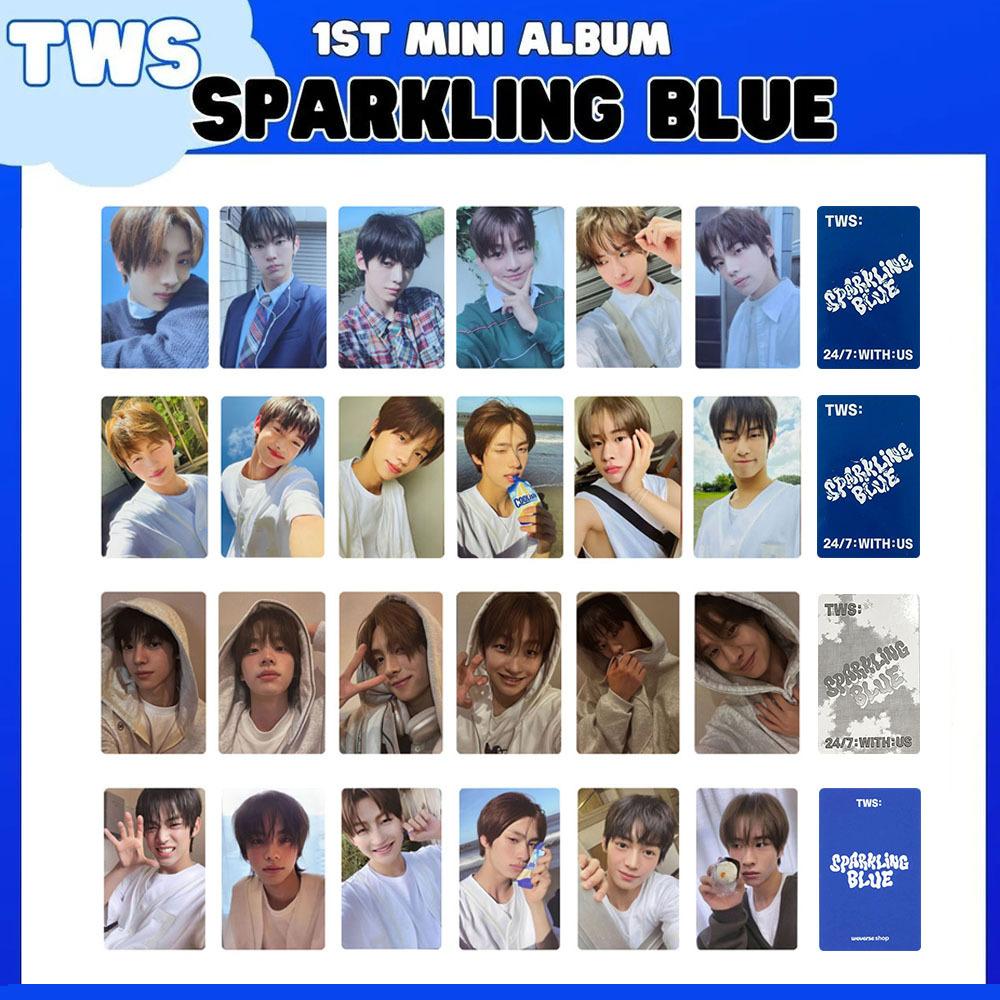 Kpop TWS Album Fotokarty 1. MINI SPARKLING BIUE LOMO Oboustranné Karty Karty Štěstí YOUNGJAE HANJIN KYUNGMIN Kolekce Fanoušků