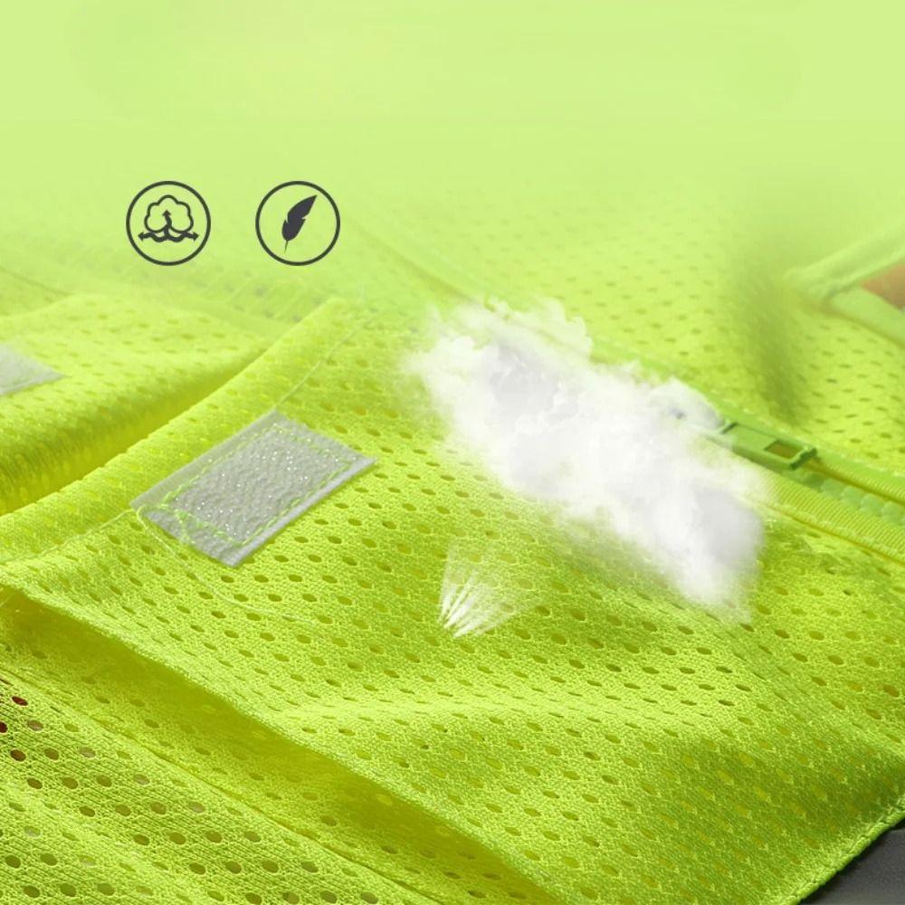 Breathable Security Vests High Visibility Workwear Uniforms Work Vest Running Cycling Sports