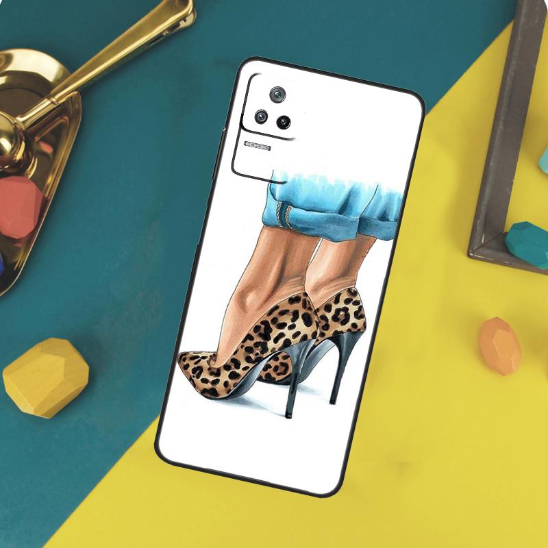 Fashion High Heels Case For Xiaomi 15 14 13 Ultra 11T 12T 13T 14T Pro POCO X7 Pro X3 X5 X6 F5 F6 M6 Pro Funda