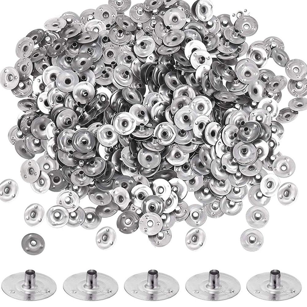 100pcs/Lot Handmade Candle Wick Tabs Metal Candle Wicks Sustainer Tabs Candle Wicks Base For DIY Candle Making DIY Craft Tools