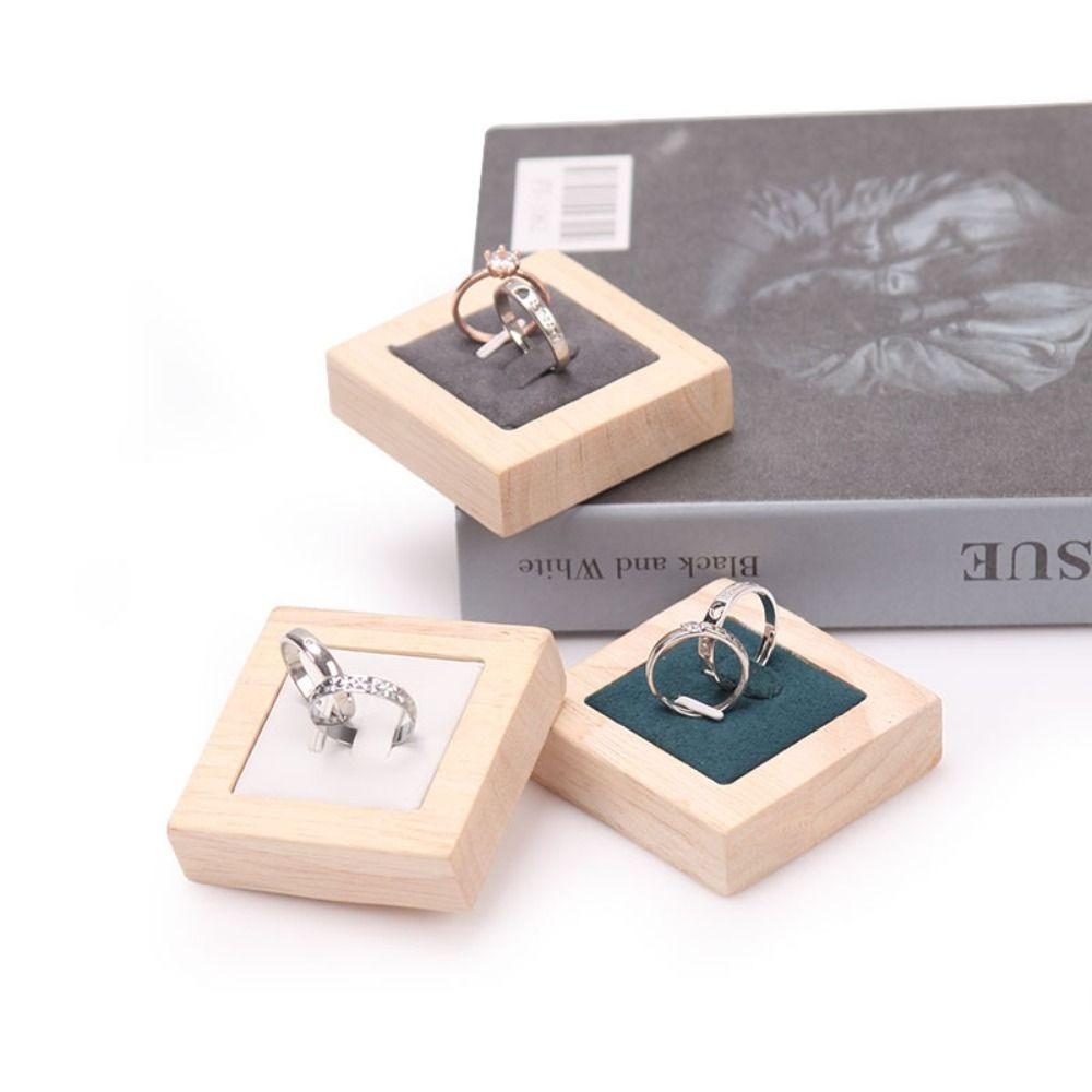 Jewelry Display Wooden Jewelry Show Props Ring Display Rack Wedding Ring Box  Travel