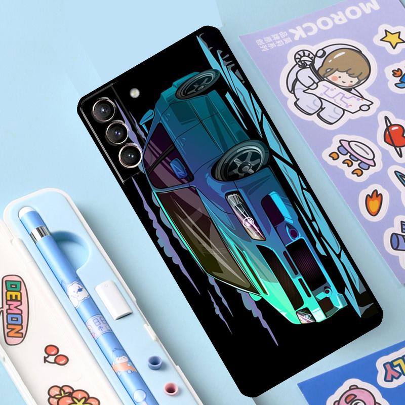 Coque JDM Car Evo Pour Samsung Galaxy S23 S21 FE S20 FE S22 Plus Note 20 Ultra Note 10 S8 S9 S10 Plus