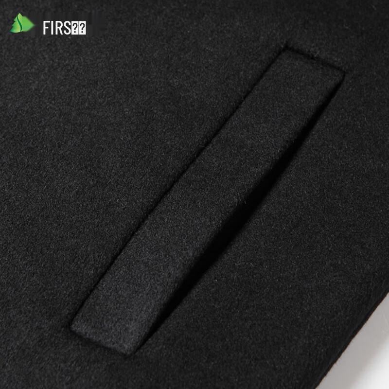 Shanshan Men's Wool Blend Padded Mid-Length Business Casual Overcoat